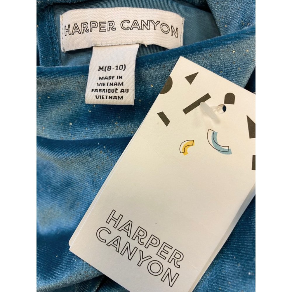 Harper Canyon MOCK NECK SPARKLE VELOUR DRESS NEW - Picture 2 of 2